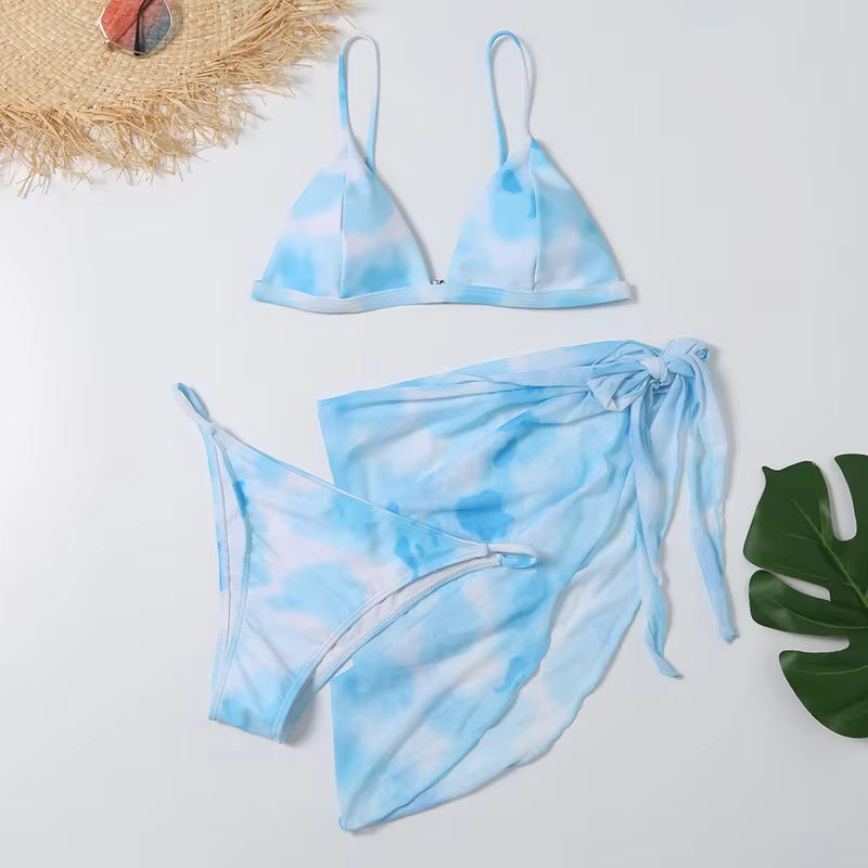 Sexy Marble Print Bikini 2021 Women Push up Bra Underwire 3 Piece Swimsuit Brazilian Beach Bathing Suit Swimwear Swimming Suits