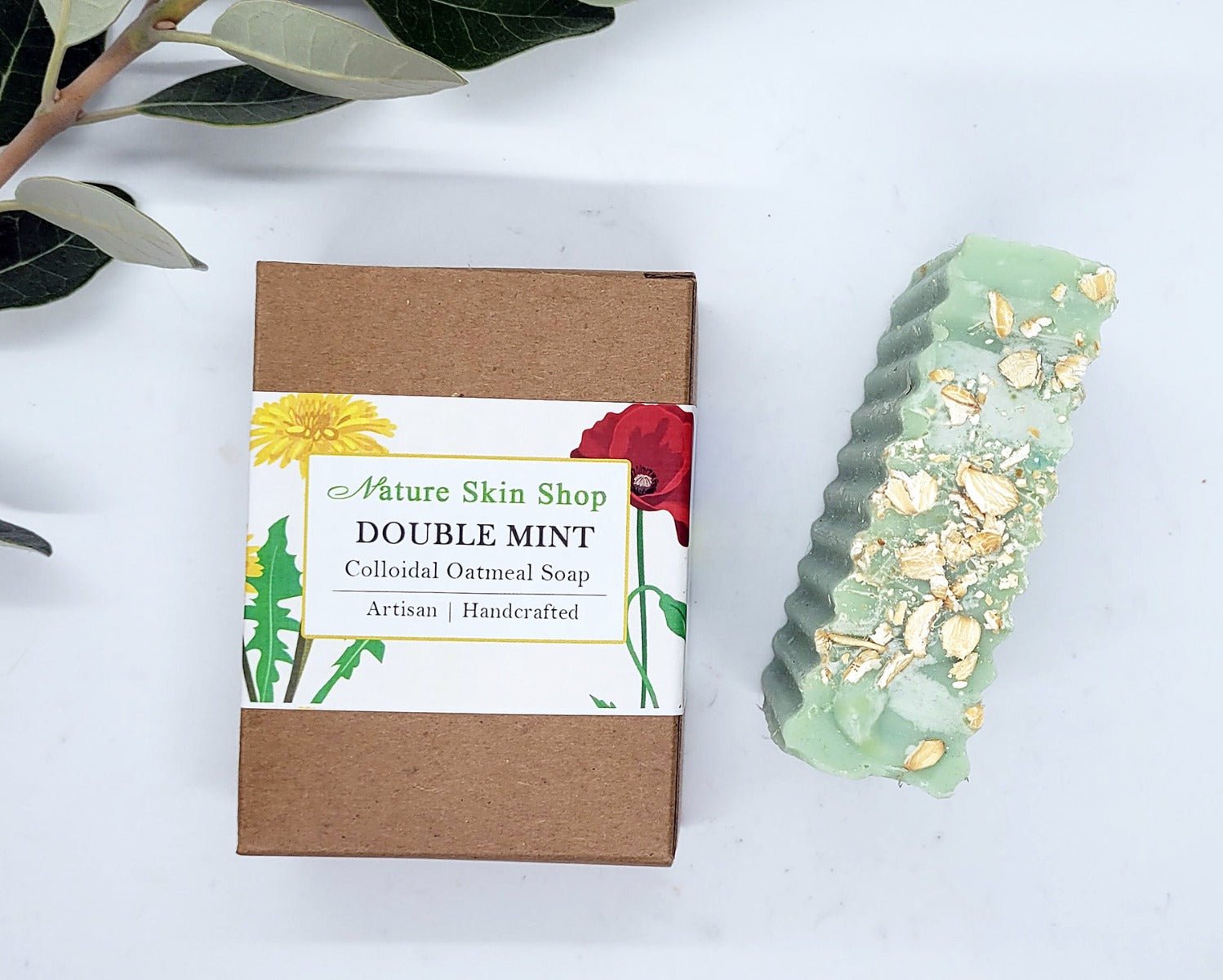 Double Mint Oatmeal Natural Soap, Cold Process-0